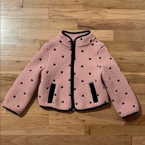 Cat & Jack Pink Fleece Jacket with Heart Pattern